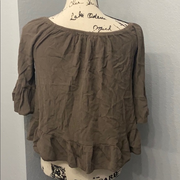 Olive Ruffle Top - Picture 4 of 4